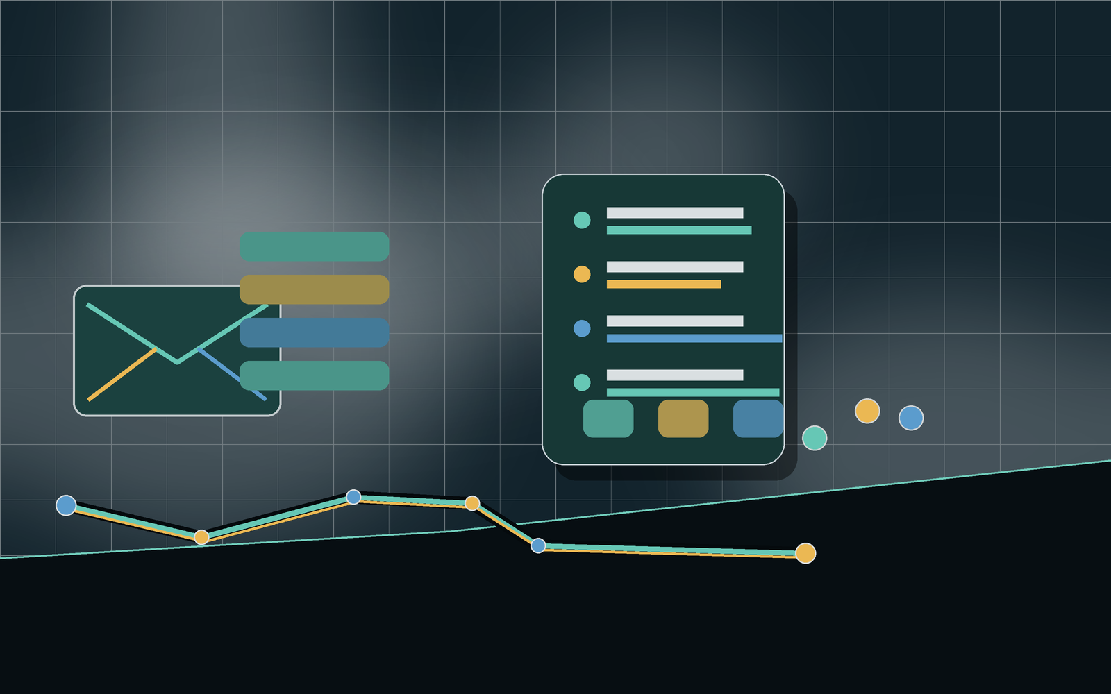 Coach notes inbox scene with message cards and training route markers.