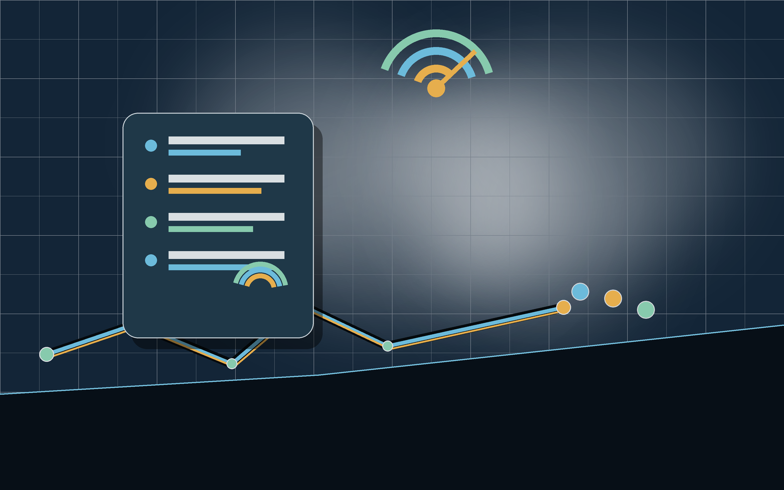 Vital score dashboard with free and paid breakdown indicators.