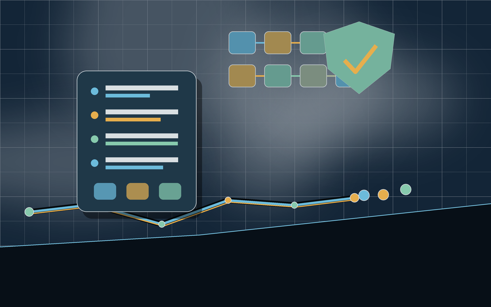 Social feed dashboard with privacy shield and friend invite cards.