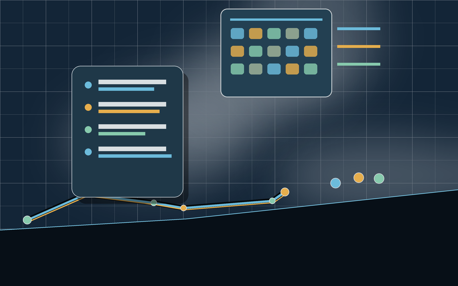 Update dashboard with release note rows and training cards.