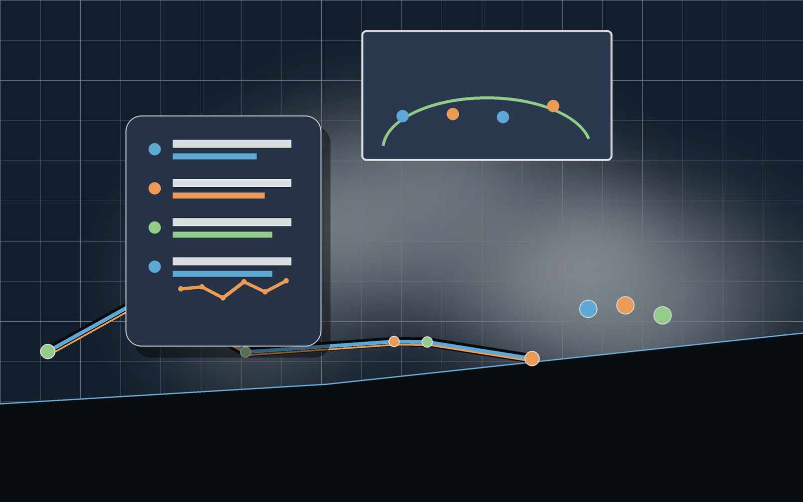 Cross-country dashboard with trail route and workout trend cards.