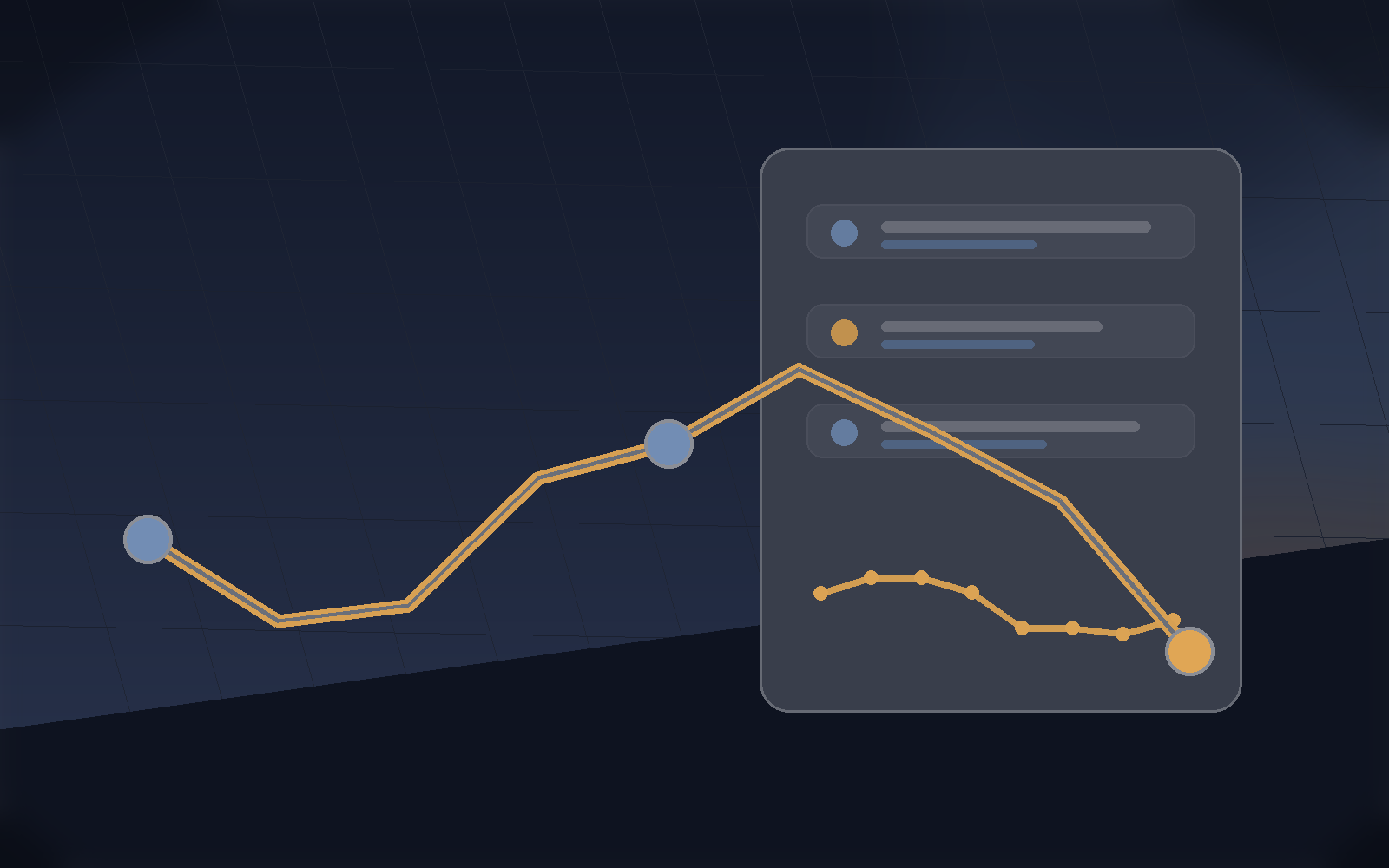Training app comparison scene with route data and a compact workout dashboard.